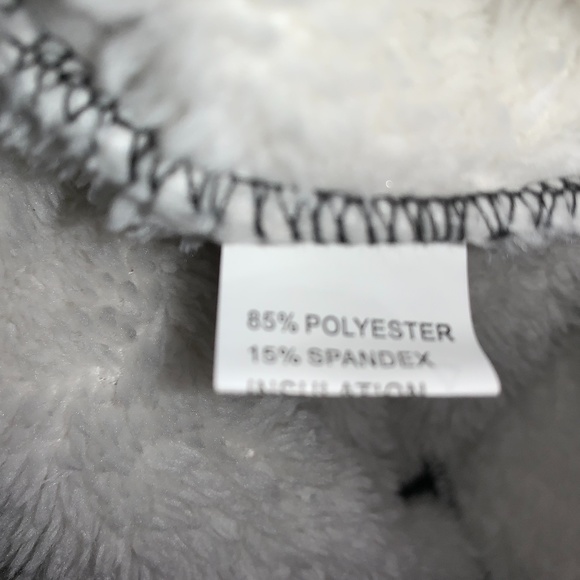 Brown and White Fleece Jacket Fuzzy Warm Pullover with Hood - Picture 6 of 10